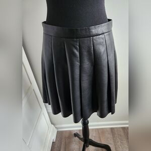 TRUTH FAUX LEATHER PLEATED SKIRT